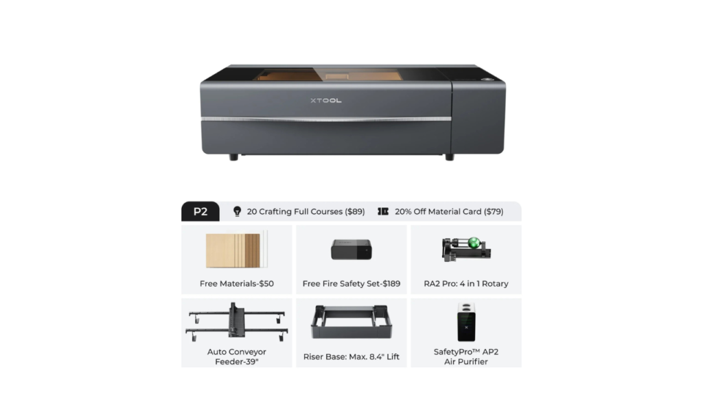 xTool P2 55W CO₂ Laser Cutter – A Powerhouse for Modern Creative Workshops