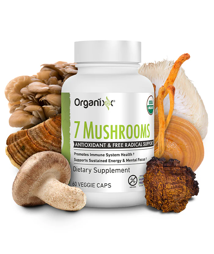 7 Mushrooms That Power Up Your Health: Discover 7M+ by Organixx 7MUSHCarousel01