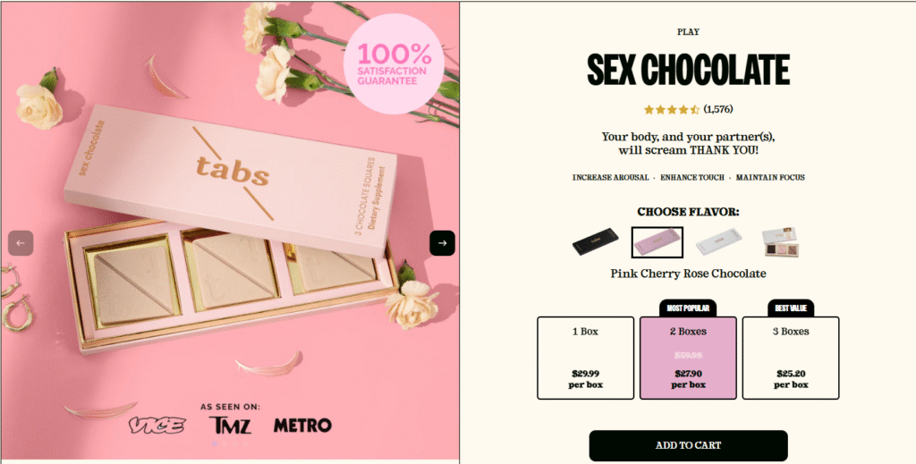 Tabs Play Sex Chocolate Review (2025): My Honest Experience with the “Horny” Chocolate That Actually Works
